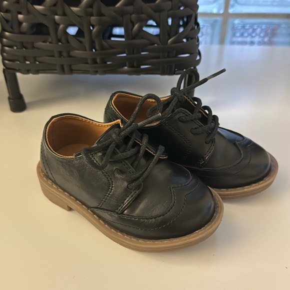 GYMBOREE Toddler Boys Formal Black Dress Shoe - size 6 - Picture 1 of 8